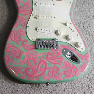 2006 Wilkins WRTS Pre-Production S-Style Electric Guitar  Pink Paisley ! image 6