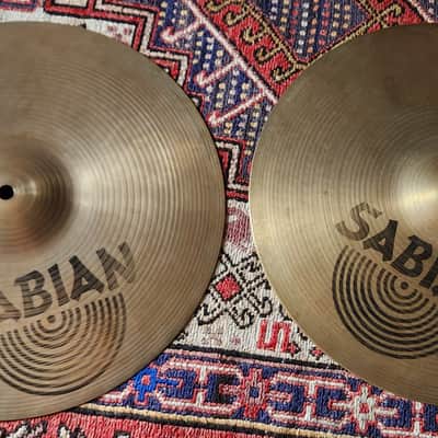STUDIO SALE! Vintage Sabian AA 14" Regular Hi Hats 1990s Canada image 13