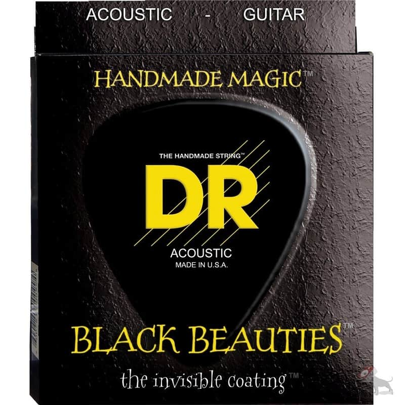 DR BKA-12 K3 Black Beauties Acoustic Guitar Strings - Medium (12-54) image 1