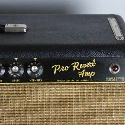 1966 Vintage Fender Pro Reverb Amplifer Combo "Black Face" 2x12 40 Watt Amp 1960s USA image 3