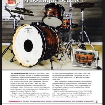 Masters Of Maple Neo Classic kit exotic Santos Rosewood 12-16-22 DW brackets and legs image 1