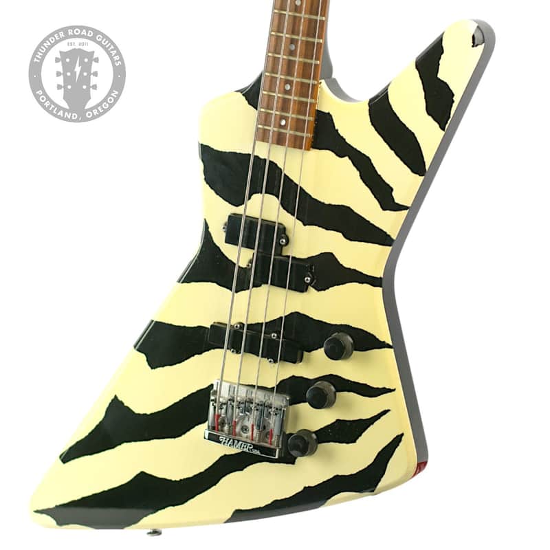 1984 Hamer Blitz Bass Black & White Zulu Stripe #410972 image 1