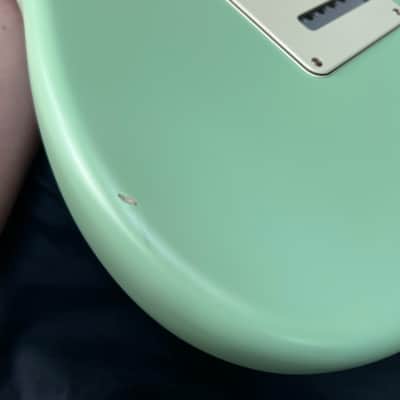 Fender American Performer Stratocaster HSS with Maple Fretboard 2018 - Present - Satin Surf Green image 3