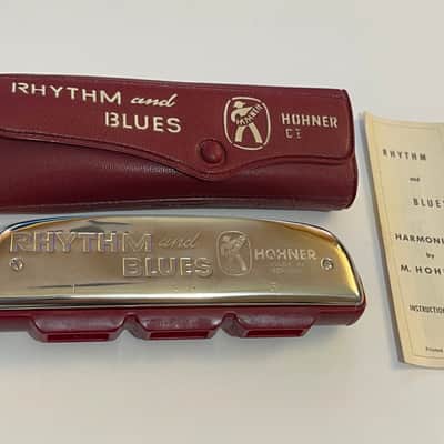 Hohner Rhythm and Blues C1 Harmonica with case and instruction booklet 1960's image 8