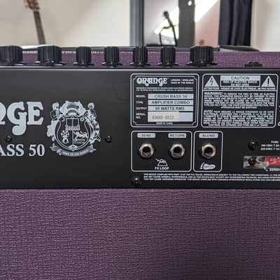 Orange Crush Bass 50 Glenn Hughes Limited Edition 50-Watt 1x12" Bass Combo 2021 - Purple image 12
