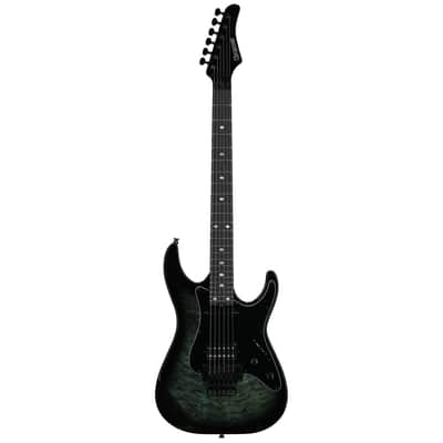 Kramer Volante Quilt HSFR Electric Guitar (with Gig Bag), Aqua Burst image 3