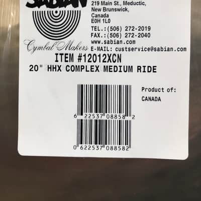 Sabian 20" HHX Complex Medium Ride image 4