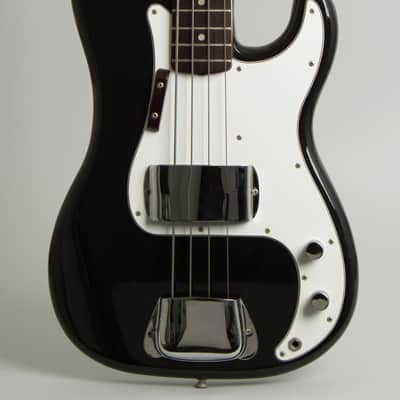 Fender  Precision Bass Solid Body Electric Bass Guitar (1974), ser. #620932, black tolex hard shell case. image 3