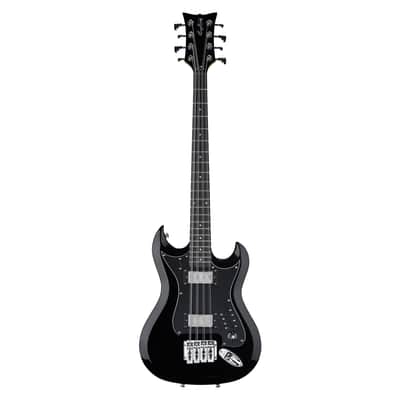 Hagstrom H8II-BLK Retroscape H8-II 8 String Bass Guitar - Black Gloss image 2