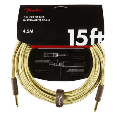 Fender Deluxe Series Instrument Cable 4.5m (Tweed) - Instrument Cable image 1