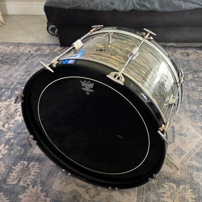 1966 KENT 22" Blue Oyster Pearl Bass Drum w/Gretsch Keys! image 1
