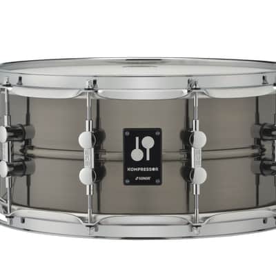 Sonor 14x6.5" Kompressor Snare Drum Black Nickel Plated Finish 1.2mm Brass Shell NEW  WorldShip Authorized Dealer image 1