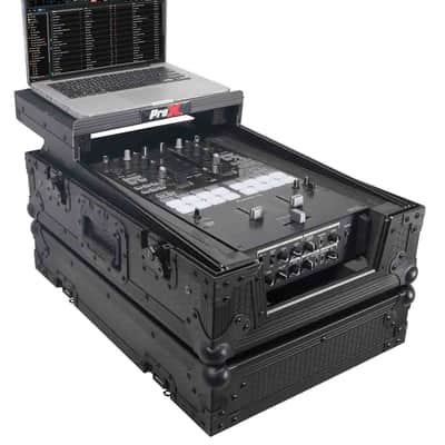ProX XS-M11LTBL Pioneer DJM-S11 or Rane 72 MK2 Mixer Flight Case with Laptop Shelf - Black image 4