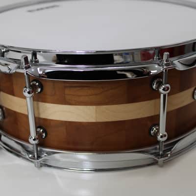 Holloman Custom Drums 5x13" Cherry/Maple snare drum - Hand rubbed urethane image 4