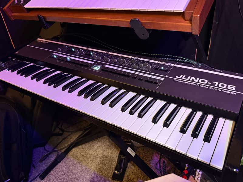CUSTOM Roland Juno-106 61-Key Programmable Polyphonic Synthesizer 1984 - 1985 - Black image 1