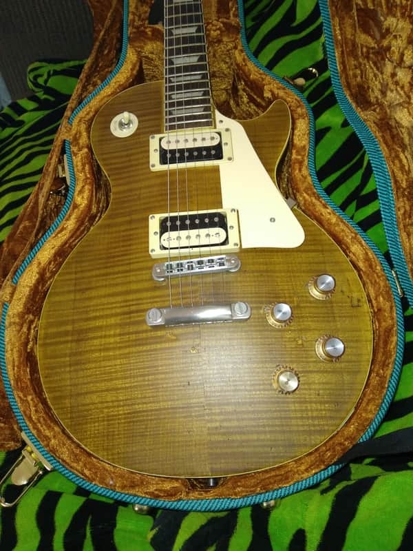 Bacchus Live Road 2000s - Reliced Amber Flame Top, Killer Look and Tones, Blue Tweed Hardshell Included image 1
