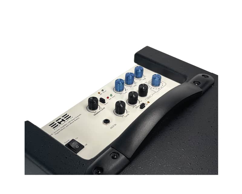 Elite Acoustics EAE A1-8 (Open Box) Compact Rechargeable 80W Acoustic Amplifier with 3 Chan/LFP Battery Painted Black image 1