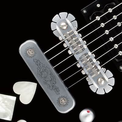 Zemaitis SUA 201 Heart Single Cutaway Mother of Pearl Black Electric Guitar LP Style image 6