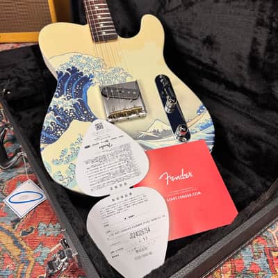 2024 Fender Art Canvas Esquire Hokusai "The Great Wave" MIJ image 2
