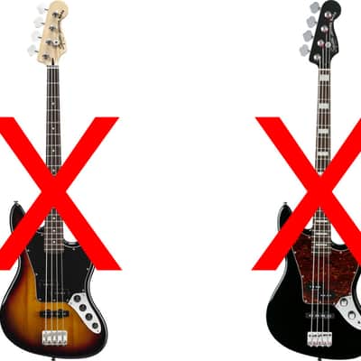 Squier Vintage Modified Jaguar Bass Short Scale Pickguard. 4 Ply Black Pearl image 2