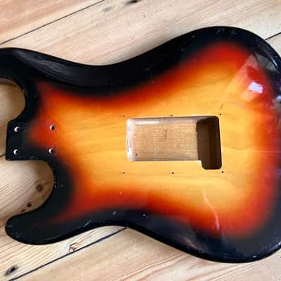 1970s Columbus Electric Guitar Stratocaster Body Used Roadworn image 10