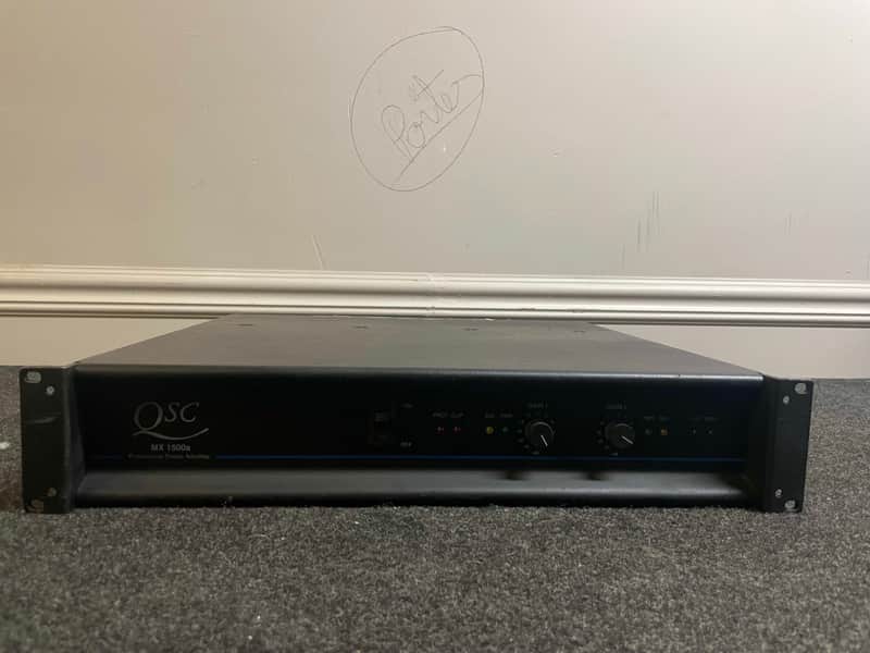 QSC MX1500a Stereo Power Amplifier 1990s - Black image 1