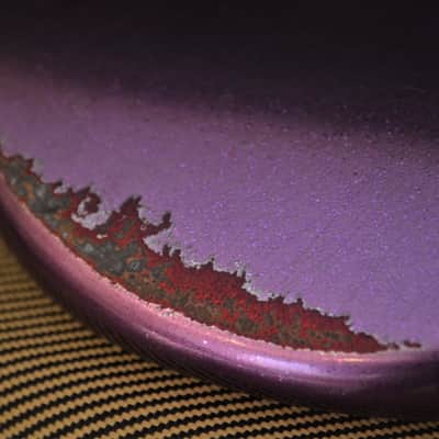 American Fender Jazzmaster Limited Edition Custom Heavy Relic Nitro Purple Sparkle image 4