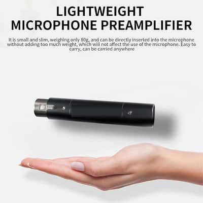 Microphone Pream, Mic Booster Preamplifier with 28dB Gain for Dynamic and Passive Ribbon Microphones (Black) image 2