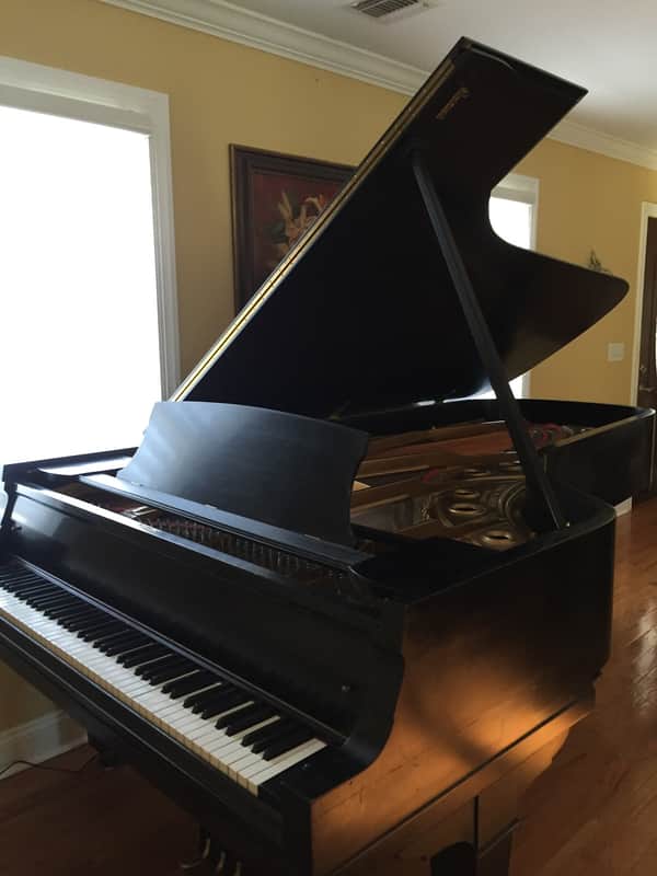 Chas. M. Stieff 9 Foot Concert Grand Piano 1913 Black image 1