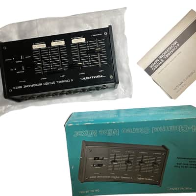 REALISTIC 4-CHANNEL STEREO MIC MIXER 32-1105 VTG 80s 1980s - Black image 3