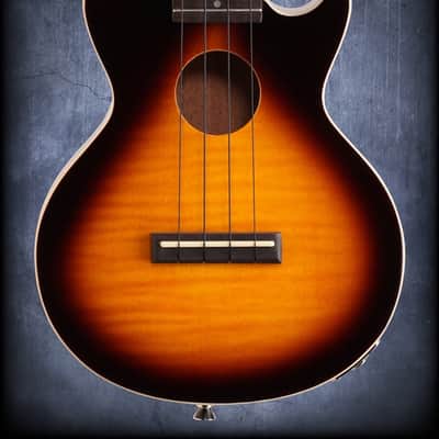 Epiphone Les Paul Acoustic Electric Ukulele Vintage Sunburst with Bag image 1