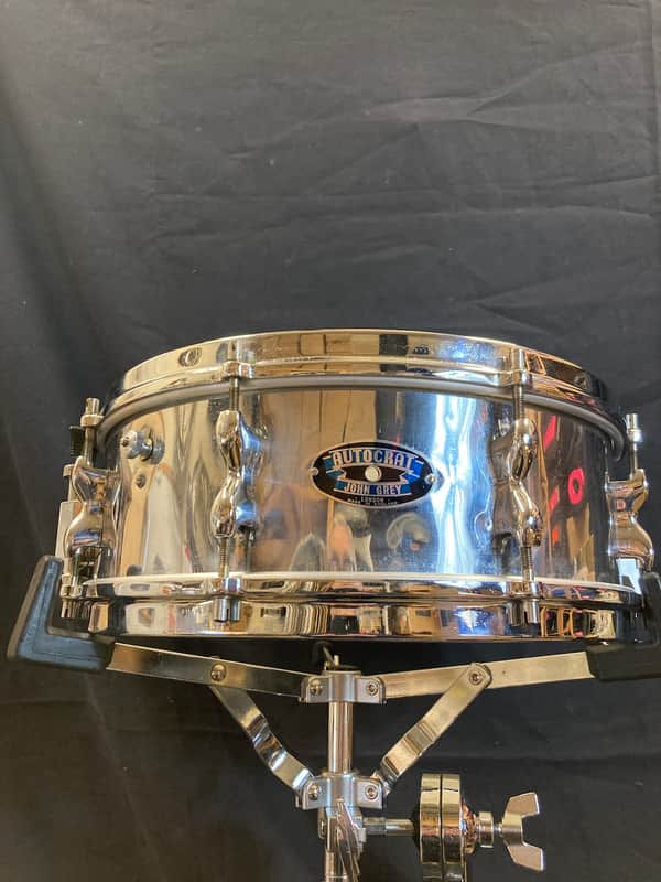 John Grey - 5x14" Autocrat Metal Snare Drum, Modified 1970's - Chrome over Steel image 1