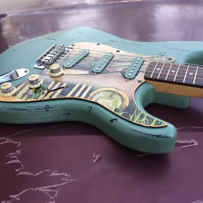 FTGP Relic Incense wood art pickguard for Stratocaster plus sticker image 8