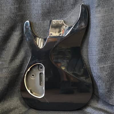 1996 ESP/Japan Original Horizon Alder Guitar Body - Black w/ Natural Binding image 2