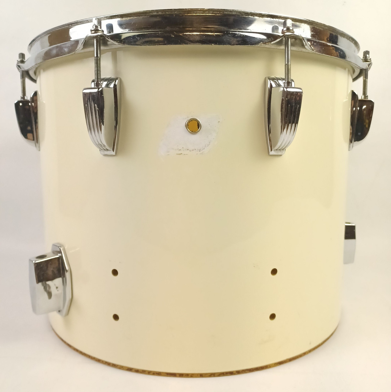 Ludwig 12x15"White Cortex Tom Drum Concert/Floor/Rack 70s B/O 6Ply Maple Vintage — main photograph