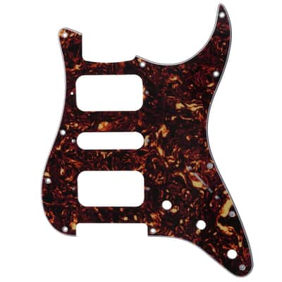 11 Holes Round Corner HSH Strat Pickguard for American/Mexican Fender Standard Stratocaster Electric Guitar, 4Ply Tortoise Shell image 1
