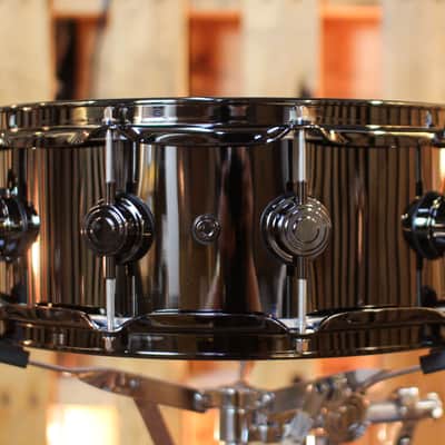 DW 5.5x14 Collector's Black Nickel over Brass Snare Drum w/ Black Nickel Hardware image 2