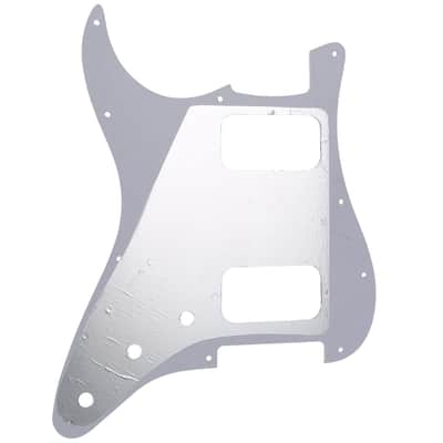 11 Holes Round Corner HH Strat Pickguard 2 Humbuckers for American/Mexican Fender Standard Stratocaster Electric Guitar, 4Ply White Pearl image 3