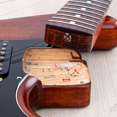 1992 Fender Stratocaster Order Made Walnut Satin Nitro Lacquer w/ Gold Hardware & Case, Japan MIJ Fujigen image 17
