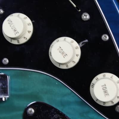 Fender  American Showcase QMT Stratocaster FSR 2020 Aqua Marine Metallic w/ HSC image 7