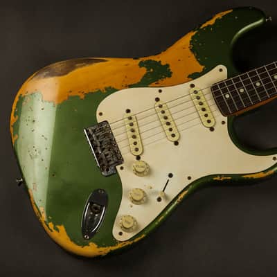 Fender Custom Olive Green Stratocaster Nitro Relic 1995 | Reverb
