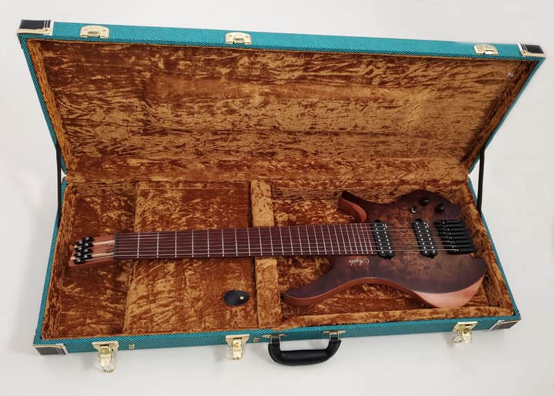 Headless Guitar Case for Agile or Strandberg Douglas EGC-450 HD Blue Tweed image 1