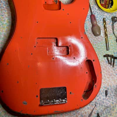 1964 Fender Precision Bass in Fiesta Red. image 16