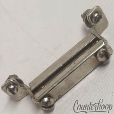 *Leedy Snare Drum Butt Plate 1 7/8" Square Bar Clamp Nickel Plating Vintage 30s* image 1