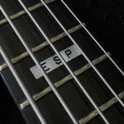 ESP Surveyor II 5 String Bass Black Ash Body EMG Music Man Stingray Pickup Active EQ Coil Tap for Precision Jazz PJ Tones MIJ Japan image 6