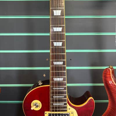 Epiphone Les Paul w/ Bigsby Transparent Red 1997 Electric Guitar image 6