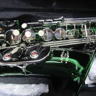 Glory Green/Silver keys E Flat Alto Saxophone image 8