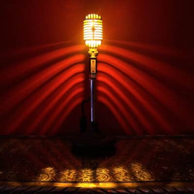 Vintage 1960's Shure 55SW Unidyne dynamic Microphone LED lamp mod Elvis 55S 55 556S image 12