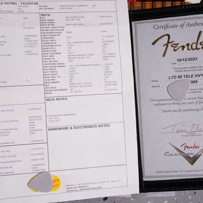 Fender Custom Shop 1958 telecaster LTD Heavy Relic Chocolate 3 Tonesunburst image 24