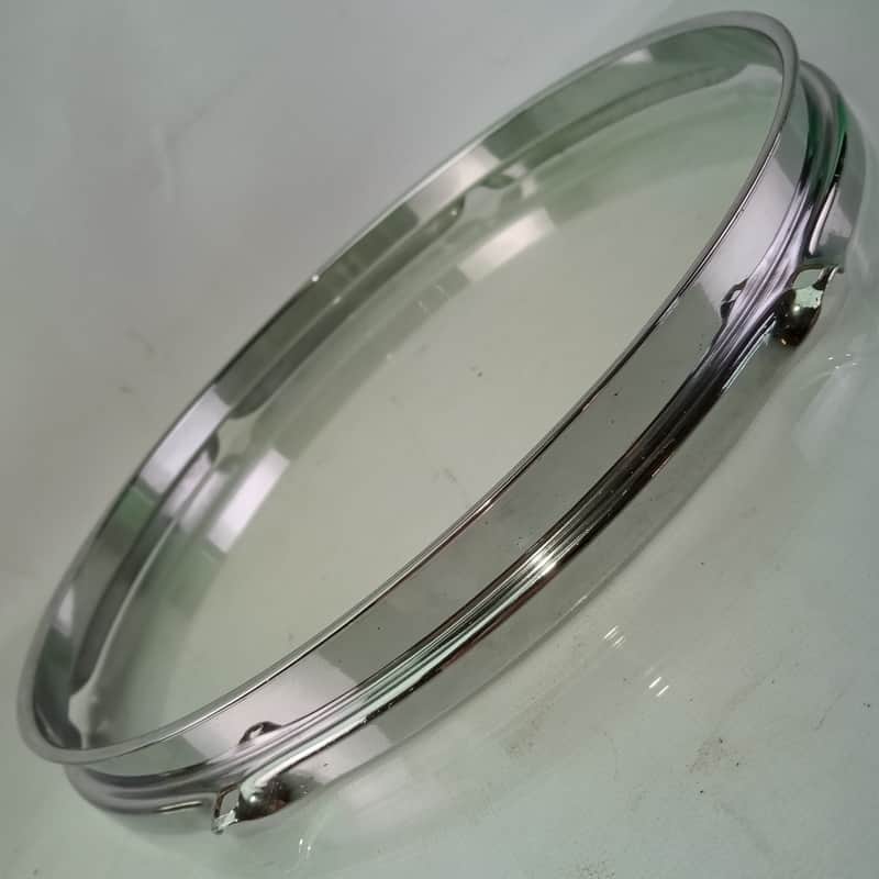 Rogers 12"Tom Drum Rim/Hoop Powertone Vintage 60s Triple-Flange Chrome Dayton,OH image 1
